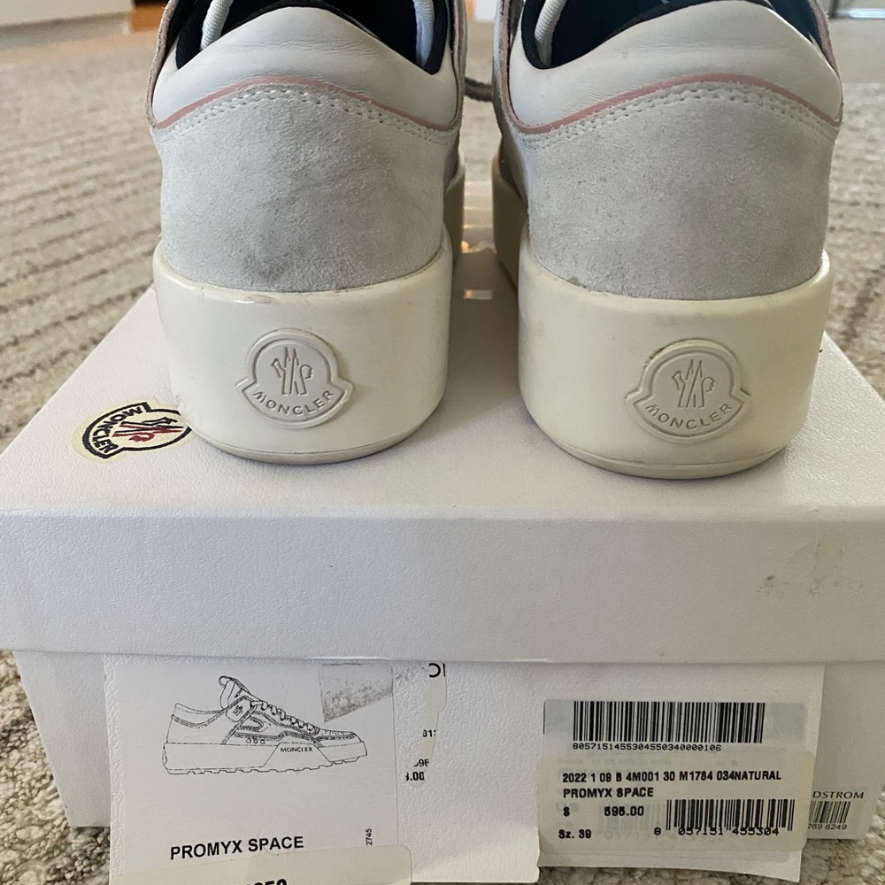 Moncler Gray and White Casual Sneakers size 39 - Picture 6 of 16
